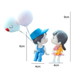 Car Ornament Ornament Lovely Kissing Couple Doll, Color:, Blue, Gray, Reading, Clever, Blue+Balloon, Blue+Blue White Balloon, Gray+Balloon, Gray+Gray Balloon, Reading+Balloon, Clever+Balloon, Stool Blue Couple, Stool Gray Couple, Stool Reading Couple  ...