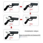 For Meta Quest 2 VR Controller 1pair Sturdy Shooting Handle Holder, Black
