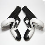 For Meta Quest 2 VR Controller 1pair Sturdy Shooting Handle Holder, Black