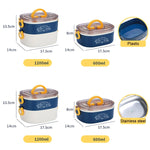Large Capacity Oval Divided Portable Office Insulation Lunch Box, 600ml (Stainless Yellow), 600ml (Stainless Purple), 1.2L (Stainless Yellow), 1.2L (Stainless Purple), 600ml (Plastic Blue), 600ml (Plastic Yellow), 600ml (Plastic Purple)                ...