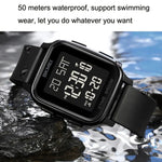 SKMEI 1858 Square Waterproof Digital Dual Display LED Luminous Watch, 1858 Red, 1858 Blue, 1858 Black, 1858 Rose Gold