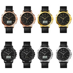 SKMEI 1652 Dual Movement Sports Leather Alloy Male Watch, Rose Gold Shell White Machine, Rose Gold Shell Black Machine, Gold Shell Black Machine, Black Shell Black Machine, Silver Shell White Machine, Silver Shell Black Machine