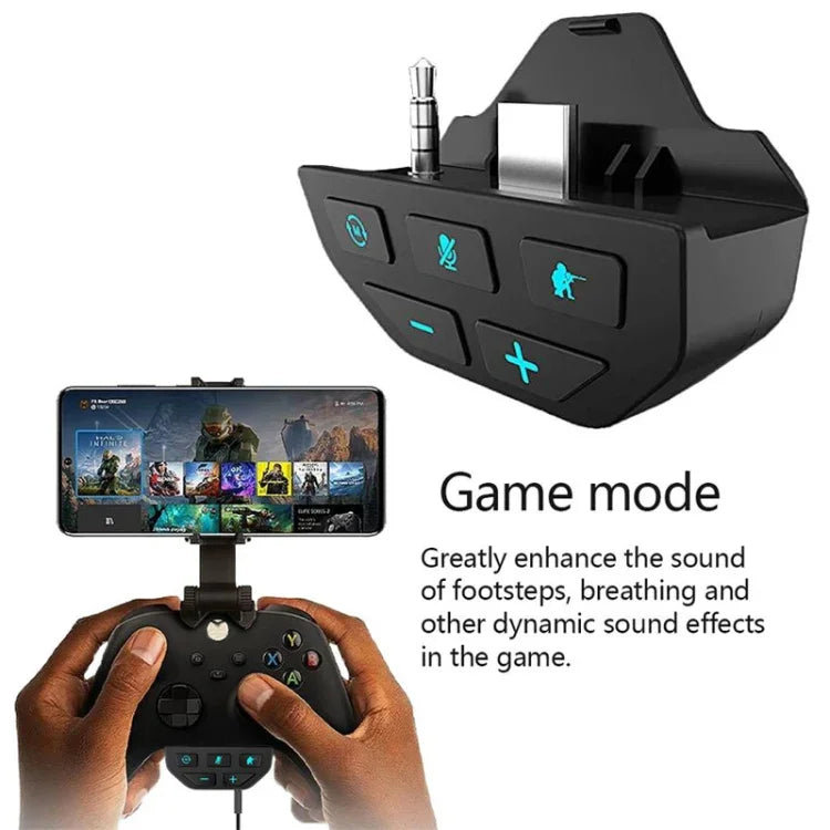 For Microsoft XBOX One S / X / Elite HS-XO193A Gamepad Sound Enhancer 3.5mm Converter Headphone Adapter, For XBOX One S / X / Elite