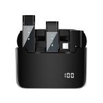 Digital Display Wireless Lavalier Microphone With Charging Compartment,Spec:, S16-S One To Two Black 8 Pin Interface, S16-S One To Two Black USB-C/Type-C Interface