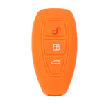 For Ford Focus/Mondeo 2pcs Folding Three-Button Key Protect Cover, Red, Pink, Orange, Yellow, Sky Blue, New Green, Purple, Black