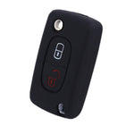 2pcs Car Key Cover for Peugeot 206/2074008/3008 Citroen Sega/Triumph/C5, Black, Red, Pink, Rose Red, Blue, Sea Blue, Orange, Apple Green, New Green, White Gray, Luminous Green, Luminous Blue, Yellow, Blue Gray