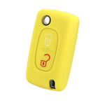 2pcs Car Key Cover for Peugeot 206/2074008/3008 Citroen Sega/Triumph/C5, Black, Red, Pink, Rose Red, Blue, Sea Blue, Orange, Apple Green, New Green, White Gray, Luminous Green, Luminous Blue, Yellow, Blue Gray