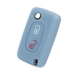 2pcs Car Key Cover for Peugeot 206/2074008/3008 Citroen Sega/Triumph/C5, Black, Red, Pink, Rose Red, Blue, Sea Blue, Orange, Apple Green, New Green, White Gray, Luminous Green, Luminous Blue, Yellow, Blue Gray