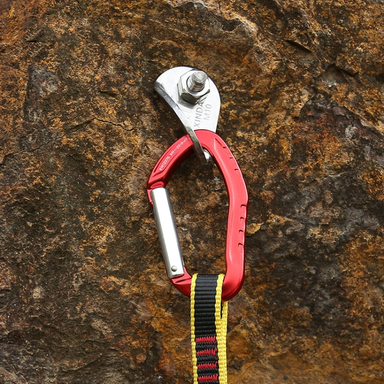 XINDA  22KN Rock Climbing  Straight Quickdraw Spring-loaded Gate Buckle Aluminum Carabiner, XD-8126 (Orange), XD-8126 (Silver), XD-8126 (Blue), XD-8126 (Black), XD-8126 (Red)