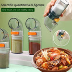 Home Kitchen Quantitative Salt Control Seasoning Jar, 1pcs Blue, 2pcs Blue With Base