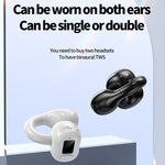 M10 IPX5 Waterproof Ear Clip Bluetooth Earphones, Style:, M10 Single Black, M10 Single White, M10 Single Pink, M10 Single Skin Color, M10 Single Green, M10 Doble Pink, M10 Doble Green, M10 Doble Skin Color, M10 Doble Black, M10 Doble White