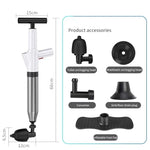 Toilet Pipe Dredger Toilet Sewer Floor Drain Clogged Household High Pressure Pneumatic Tool, HX28 (Gray), HX28 (Black), HX28 (Green), HX28 (White)