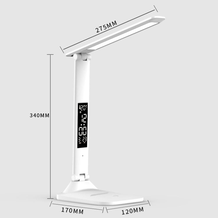 LED Intelligent Digital Display Foldable Desk Lamp, Style:, USB Straight Plug, Charging 2000mAh, Charging 3200mAh, Double Head USB Straight Plug, Double Head Charging 2000mAh, Double Head Charging 3200mAh