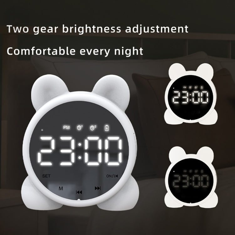 P1 Mini Card Mirror Clock Wireless Bluetooth Speaker with FM Radio