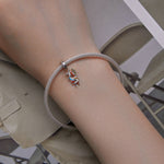 Sterling Silver S925 Phoenix Bracelet Beads Longevity Bird Zircon Pendant, SCC2444