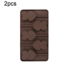 2pcs Silicone Chocolate Mold Jelly Christmas Candy Cake Mould, Style:, Gift Box, Shell, Star, Heart To Heart