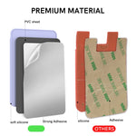 AhaStyle PT169 Mobile Phone Silicone Back Card Case Bus Card Bank Card Convenient Organizer, PT169 (Pink), PT169 (Black), PT169 (Green), PT169 (Purple)
