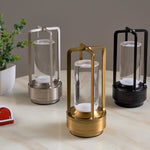 Vintage All Aluminum Cross Table Lamp Hotel Portable Outdoor Camping Touch Night Light, 2000mAh (Bronze), 2600mAh (Bronze), 2000mAh (Silver), 2600mAh (Silver), 2000mAh (Matte Black), 2600mAh (Matte Black)