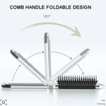 2 in 1 Massage Air Cushion Comb Mirror Integrated Comb Portable Folding Comb, Comb Mirror