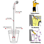 KE-801 Outdoor Electric Shower Camping Rechargeable Portable Shower Head, KE-801  2200mAh