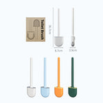 Soft Rubber Toilet Brush Clamp No Dead Space Cleaning Brush, Leakage, Drain