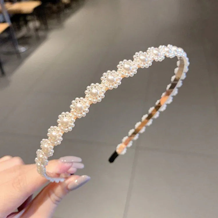Sweet Pearl Headband Retro Versatile Hair Accessories, 1A, 2B, 3C, 4, 5, 6, 7, 8, 9, 10, 11, 12, 13, 14, 15, 16, 17, 18, 19, 20