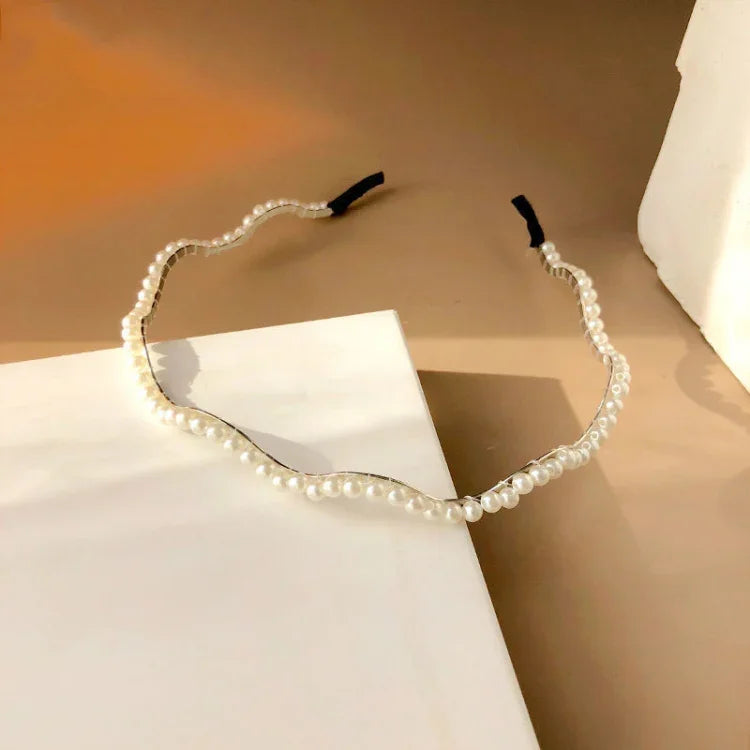 Sweet Pearl Headband Retro Versatile Hair Accessories, 1A, 2B, 3C, 4, 5, 6, 7, 8, 9, 10, 11, 12, 13, 14, 15, 16, 17, 18, 19, 20