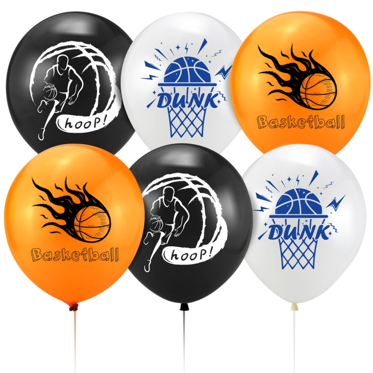Basketball Theme Party Set Flag + Balloon + Cake Insert Set