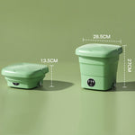 Mini Portable Folding Household Washing Machine Underwear Washer, Fruit Green, Fruit Green + Blue Light Antibacterial