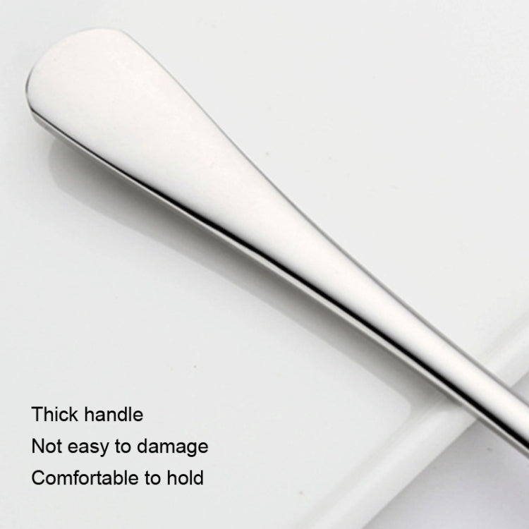 304 Stainless Steel Long Handle Thickened Round Spoon Coffee Ice Drink Mixing Spoon, Stainless Steel Color, Titanium Gold, Rose Gold, Titanium Black