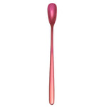 15cm 304 Stainless Steel Spoon Coffee Square Head Spoon Long Handle Mixing Spoon, Stainless Steel Color, Titanium Gold, Rose Gold, Titanium Black, Blue, Purple
