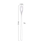 15cm 304 Stainless Steel Spoon Coffee Square Head Spoon Long Handle Mixing Spoon, Stainless Steel Color, Titanium Gold, Rose Gold, Titanium Black, Blue, Purple