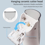 Electric Waterproof Hairdresser Children Low Noise Rechargeable Push Clipper, Suction Upgrade Version White