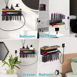 For Dyson Airwrap Wall-Mounted Shelf Storage Rack, A Type Black Gold, B Type Black Gold, A Type Black, B Type Black, C Type Flip Down, C Type Flip Up