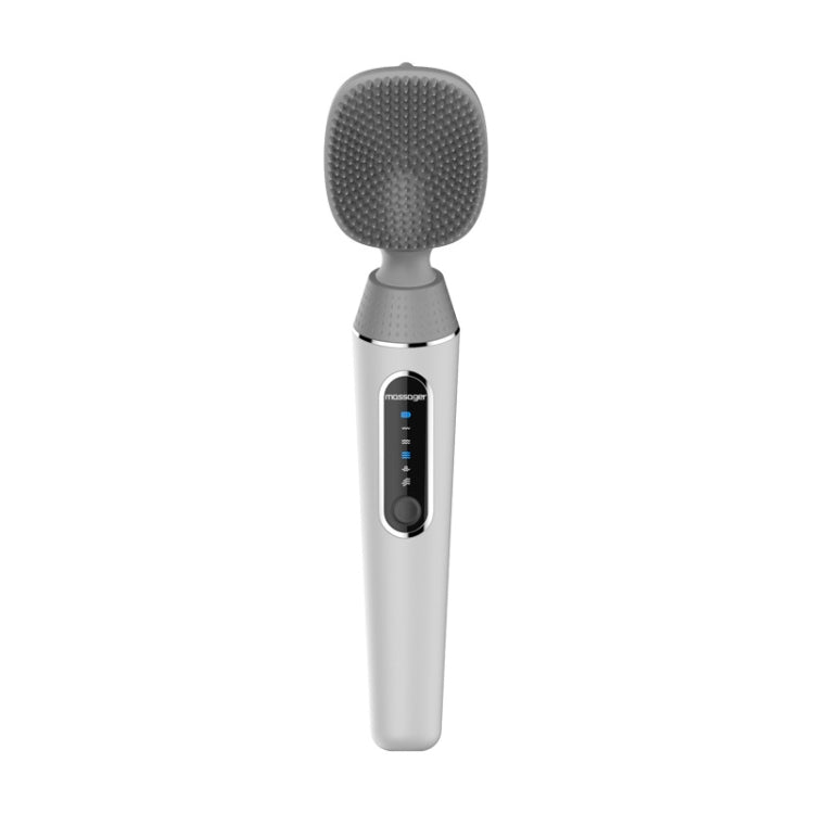 Electric Bath Brush Silicone Vibration Long-handled Back Spa Shower