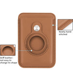 For AirTag 2nd Gen / AirTag 1st Gen Positioner Fiber Card Clip Anti-Theft Card Tracker Protection Cover, Magnetic