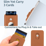 For AirTag 2nd Gen / AirTag 1st Gen Positioner Fiber Card Clip Anti-Theft Card Tracker Protection Cover, Magnetic