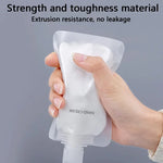 20pcs Travel Refillable Empty Squeeze Pouch Lotion Shampoo Squeezable Bags, 30ml, 50ml, 100ml