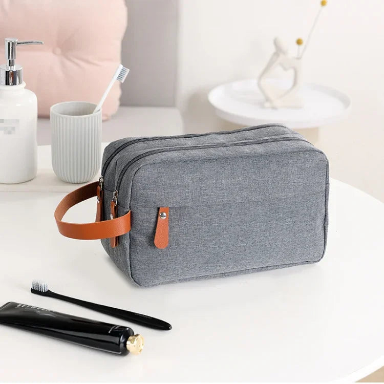 Men Double-layer Travel Toiletry Bag Travel Accessories Portable Moisture-proof Bag