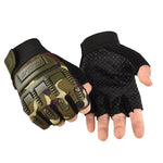 Outdoor Riding Balance Wheel Skating Military Training Children Half-Finger Gloves, M, L
