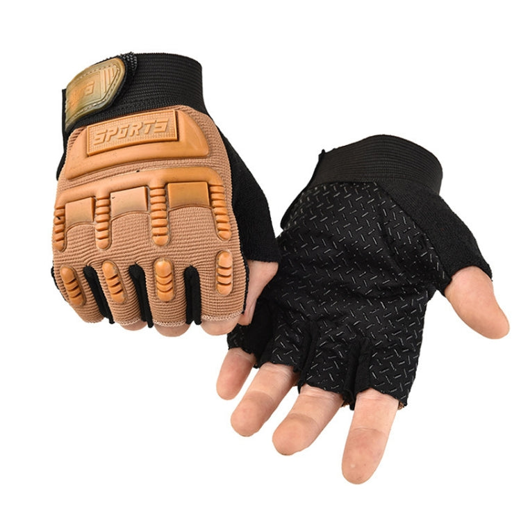 Outdoor Riding Balance Wheel Skating Military Training Children Half-Finger Gloves, M, L