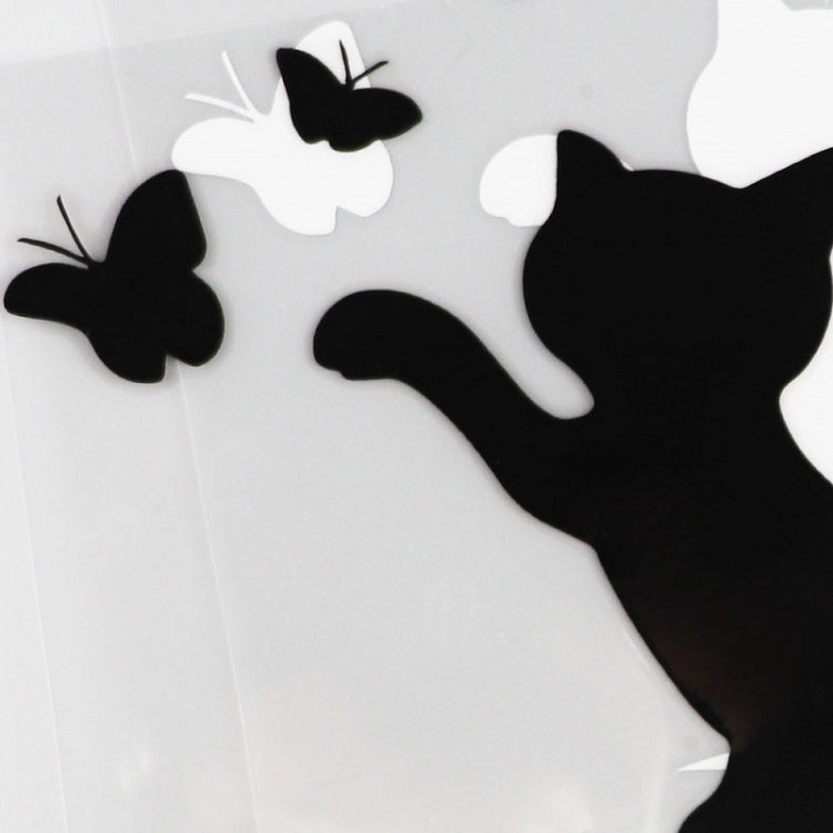 10pcs Disc Cat Reflective Scratch Body Sticker