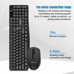 K-Snake WK800 Wireless 2.4G Keyboard Mouse Set Tabletop Computer Notebook Business Office House Use, White, Black