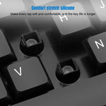 K-Snake WK800 Wireless 2.4G Keyboard Mouse Set Tabletop Computer Notebook Business Office House Use, White, Black