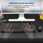 K-Snake WK800 Wireless 2.4G Keyboard Mouse Set Tabletop Computer Notebook Business Office House Use, White, Black