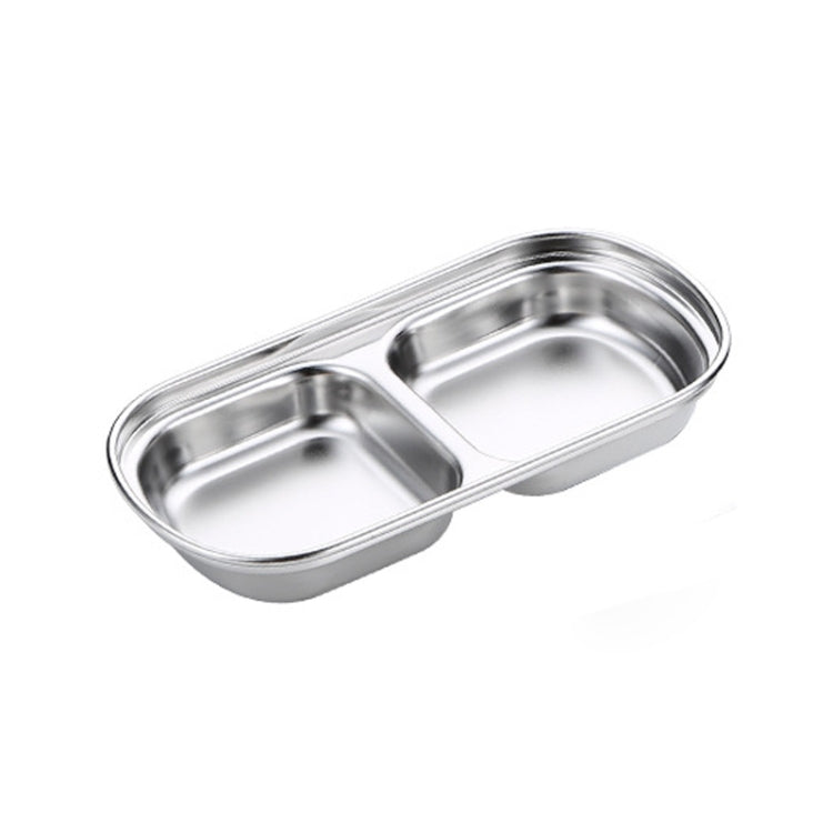 Stainless Steel Square Sauce Dish Hotpot Seasoning Disc Barbecue Tableware, 1 Grid (Silver), 2 Grid (Silver), 3 Grid (Silver), 4 Grid (Silver), 1 Grid (Gold), 2 Grid (Gold), 3 Grid (Gold), 4 Grid (Gold)
