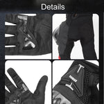 SOMAN Motorcycle Riding Anti-fall Breathable Anti-slip Carbon Fiber Gloves, M, L, XL, XXL