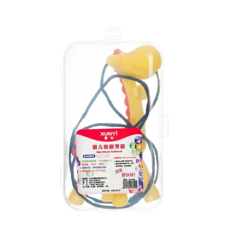 XUNYI Baby Giraffe Rattles Teether Kids Silicone Bite Toy, Drop Box Yellow, Drop Box Pink, Drop Box Green, Rectangular Box Yellow, Rectangular Box Pink, Rectangular Box Green