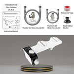 Bidet Toilet Seat Attachment With Hot & Cold Double Nozzle Personal Hygiene, 7/8 For North America, 1/2  For Asia/Australia/UK, 3/8 For Europe
