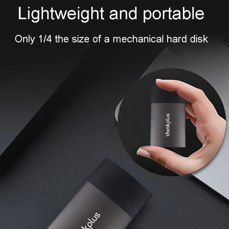 Lenovo Thinkplus US202 USB3.1 Compact And Portable Mobile Solid State Drive, 512G, 1T, 2T